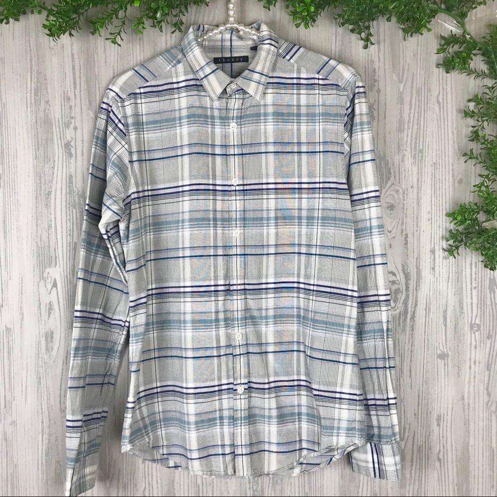 men's Theory button down top